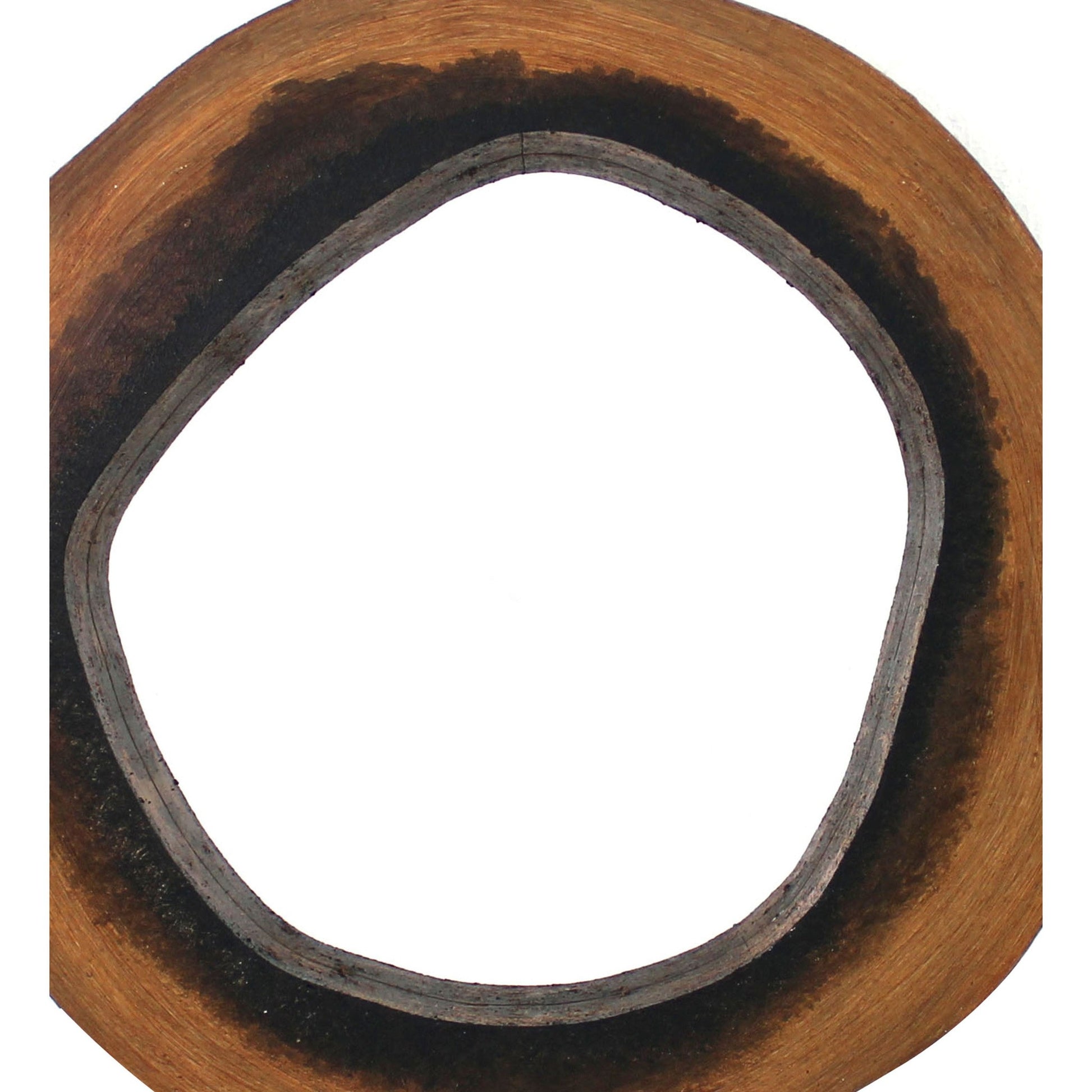 Benzara Brown Wooden Wall Mirror With Grotto Circular Shape