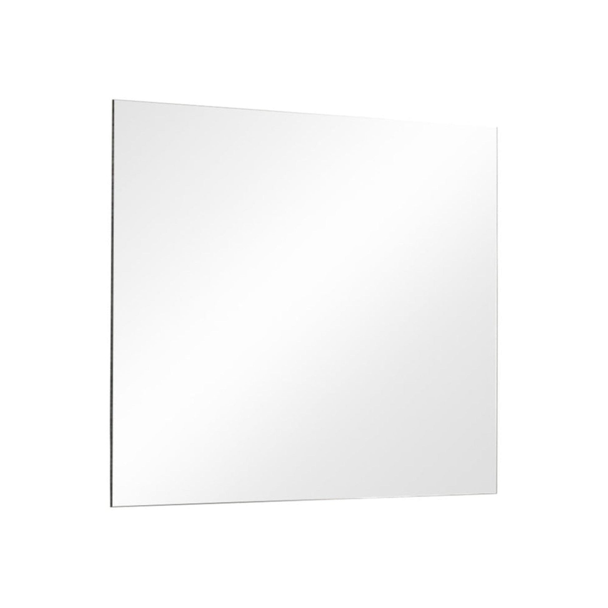 Benzara Clear Modern High Gloss Frameless Wall Mirror