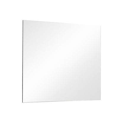 Benzara Clear Modern High Gloss Frameless Wall Mirror