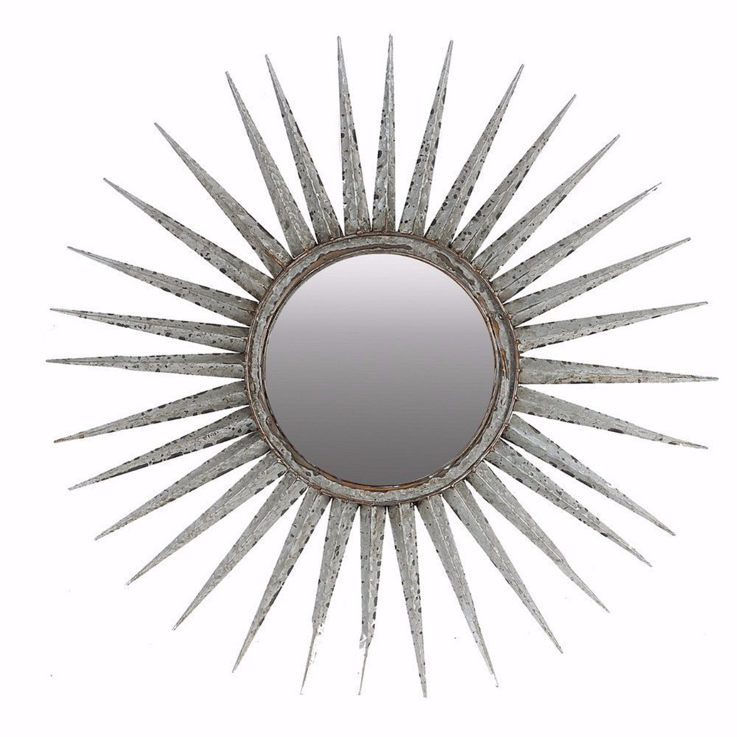 Benzara Distressed Sun Inspired Mirror