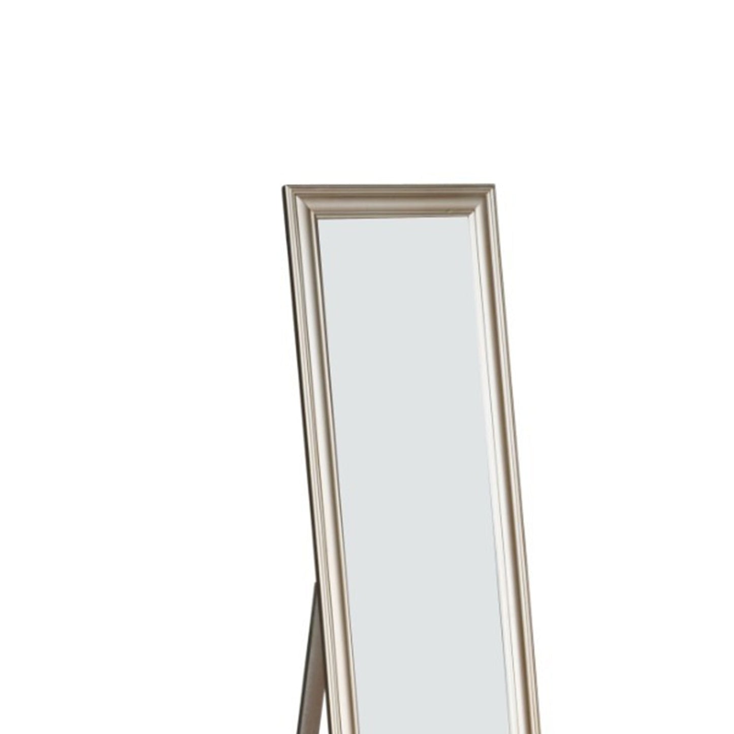 Benzara Elisabetta 63" Champagne Full Length Standing Mirror With Decorative Design