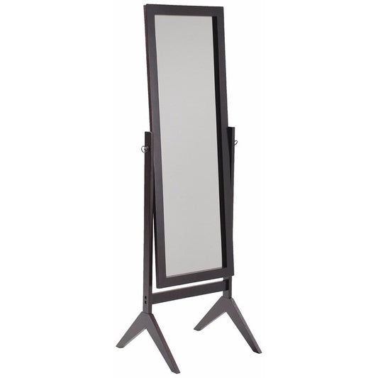 Benzara Espresso Elegantly Designed Cheval Freestanding Mirror