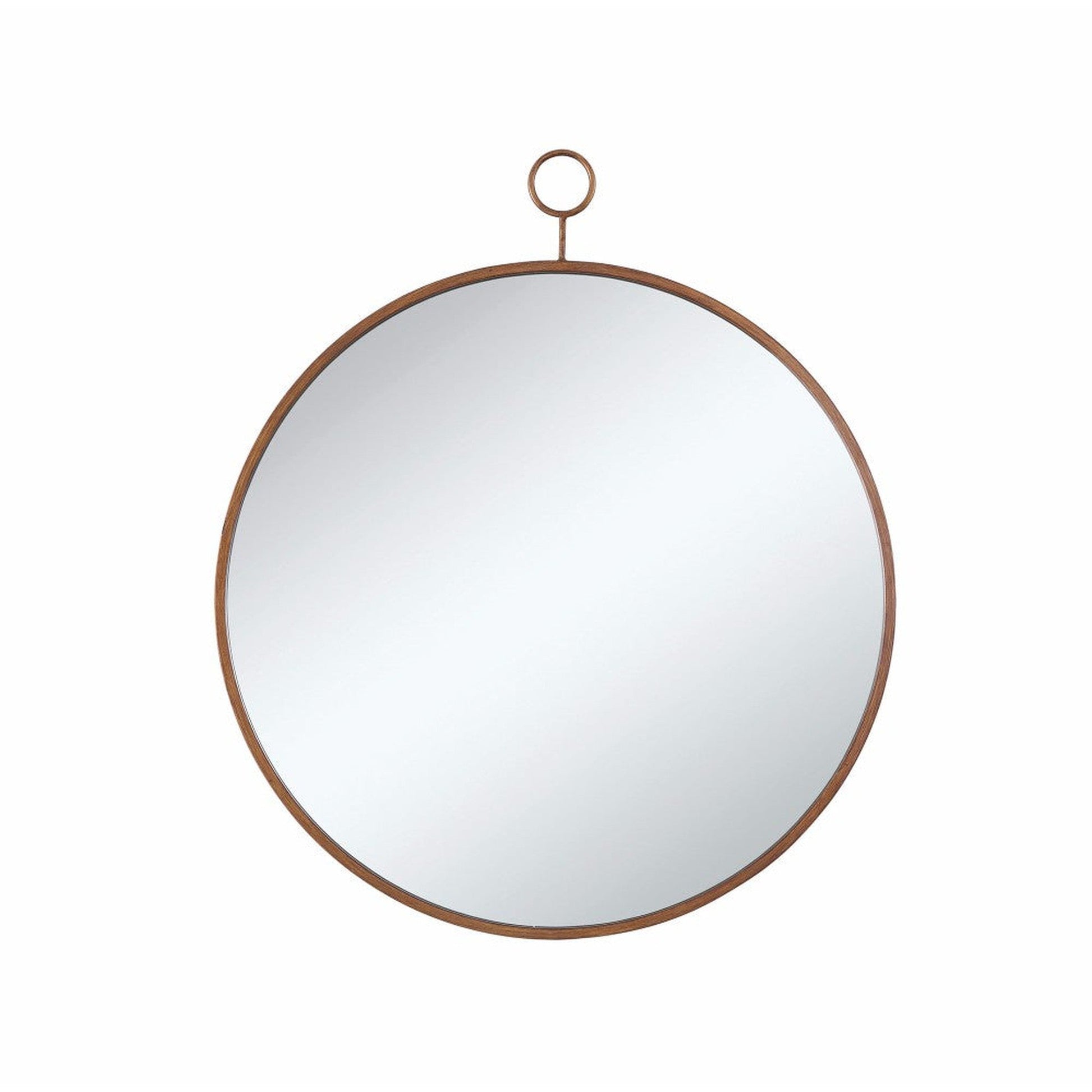 Benzara Gold And Silver Round Wall Mirror With A Loop Hanger