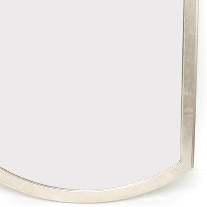 Benzara Gold Contemporary Wooden Wall Mirror With Arched Top and Bottom