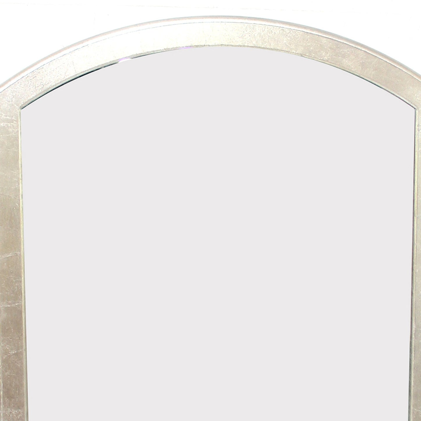 Benzara Gold Contemporary Wooden Wall Mirror With Arched Top and Bottom