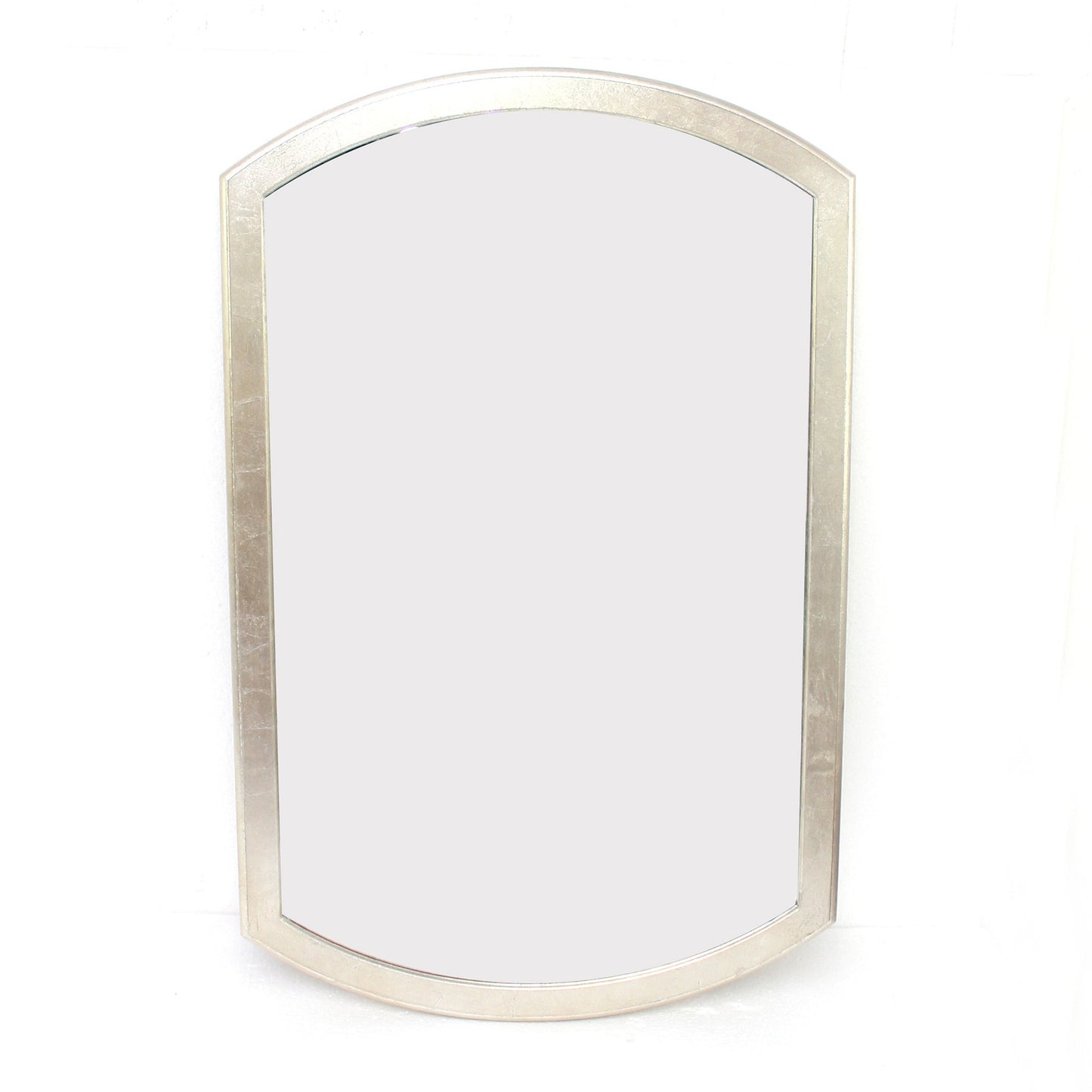 Benzara Gold Contemporary Wooden Wall Mirror With Arched Top and Bottom