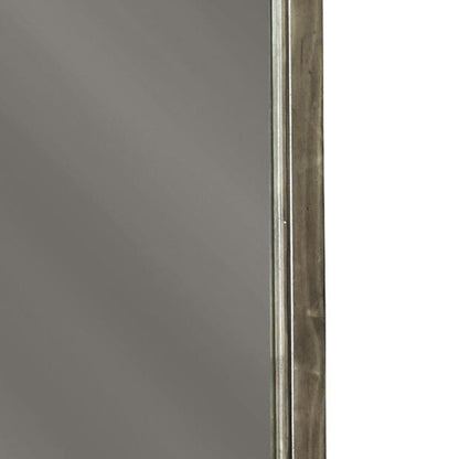 Benzara Gray Contemporary Style Rectangular Top Mirror