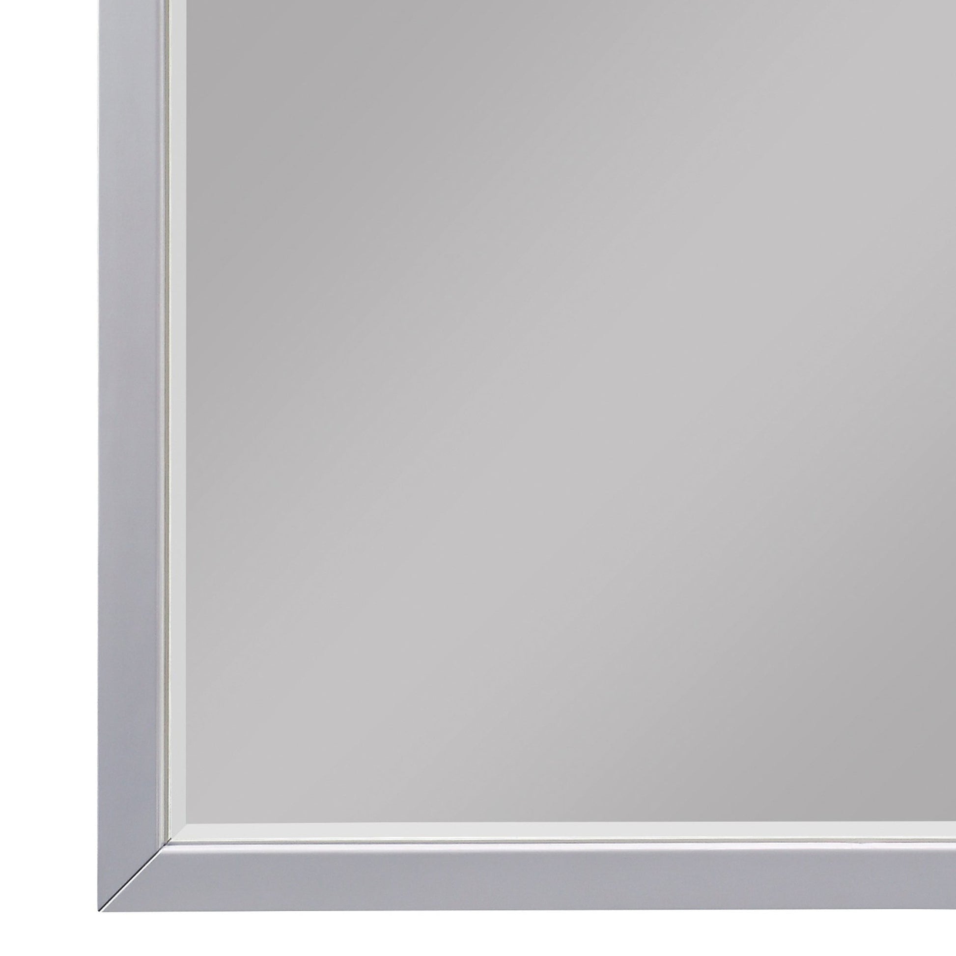 Benzara Gray Transitional Style Square Wooden Frame Mirror