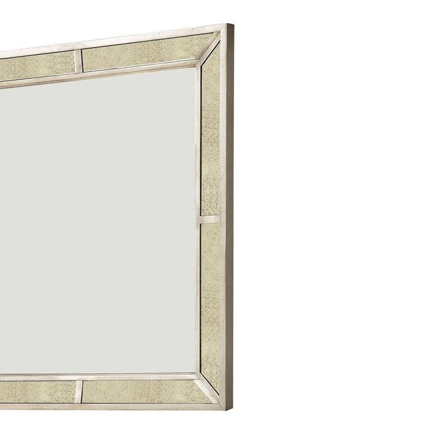 Benzara Loraine Silver Modern Victorian Style Mirror