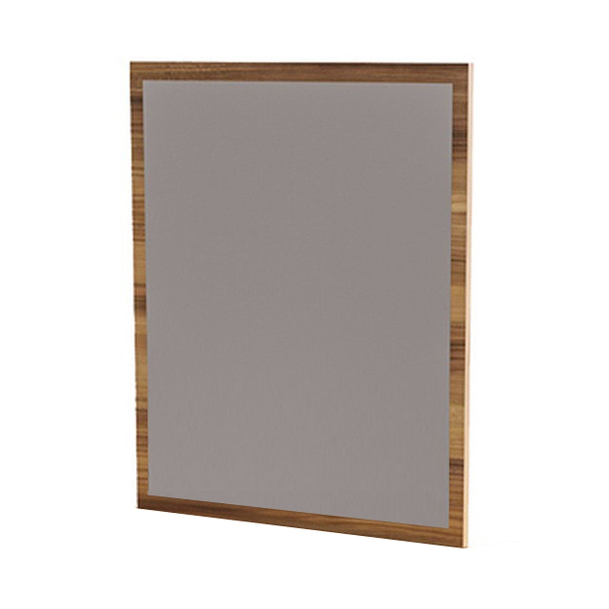 Benzara Oak Brown Rectangular Wooden Frame Mirror With Grain Details