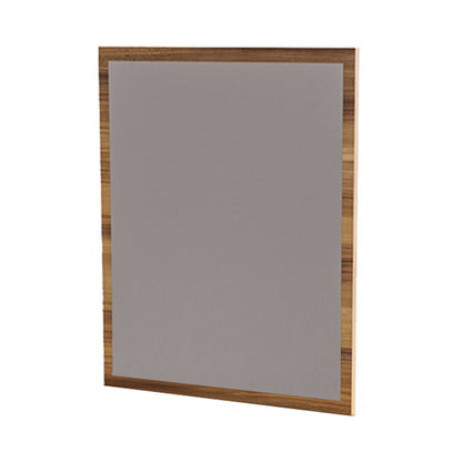 Benzara Oak Brown Rectangular Wooden Frame Mirror With Grain Details