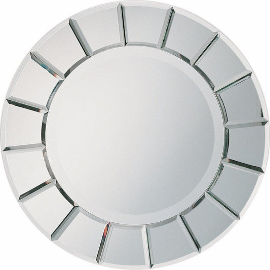 Benzara Silver Modish Round Sun Shape Accent Mirror