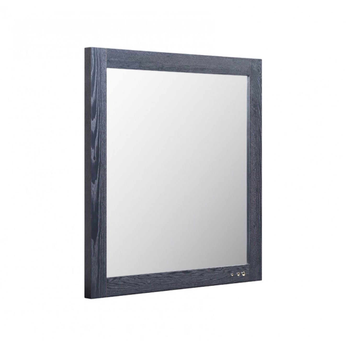 Benzara Smoke Ash Gray Transitional Wooden Framed Mirror