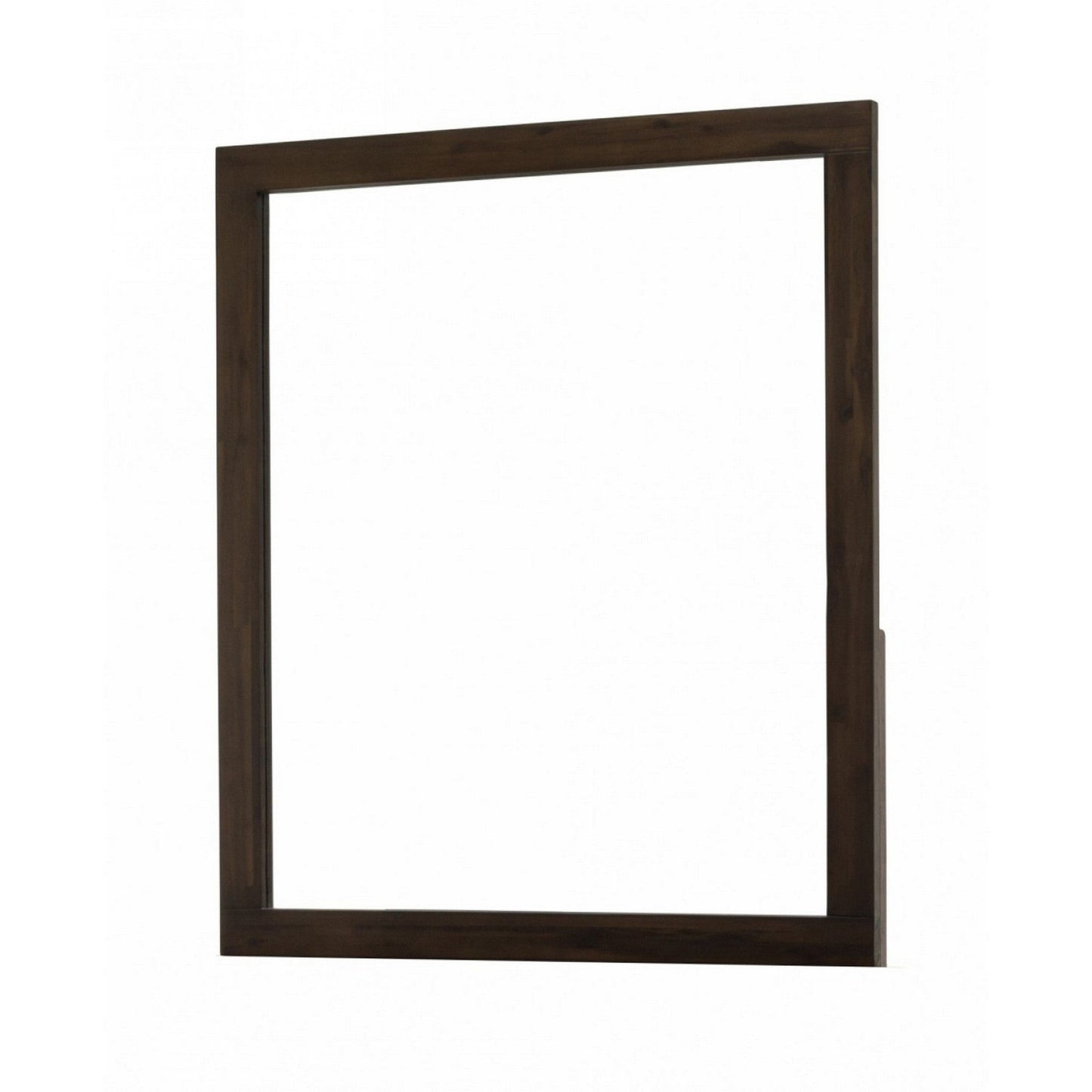 Benzara Walnut Brown Rectangular Shape Wall Mirror With Wooden Frame