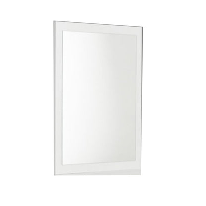 Benzara White Rectangular Wooden Framed Mirror