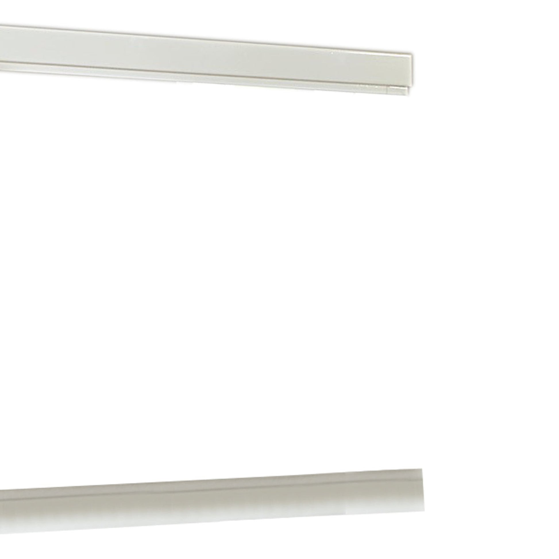 Benzara White Trim Top and Bottom Wooden Frame Mirror With Mounting Hardware