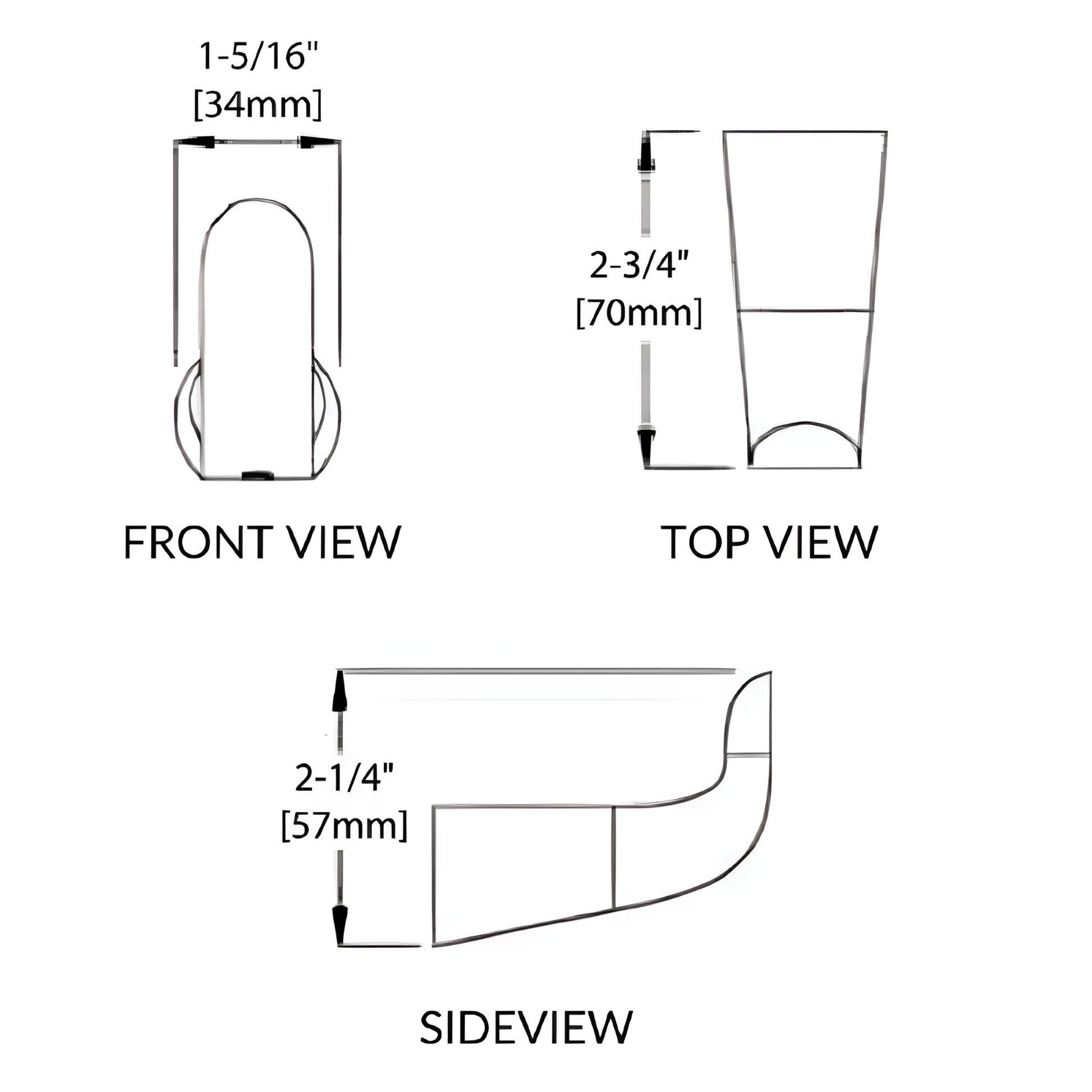 Blossom 100 Series 2" x 2" Chrome Brass Robe Hook