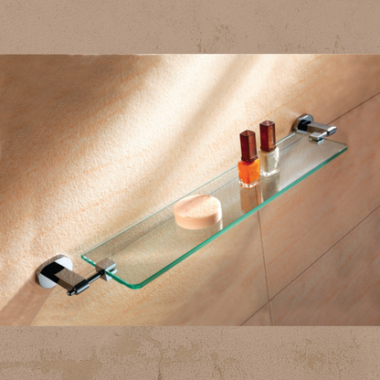 Blossom 300 Series 25" x 2" Chrome Brass Glass Shelf