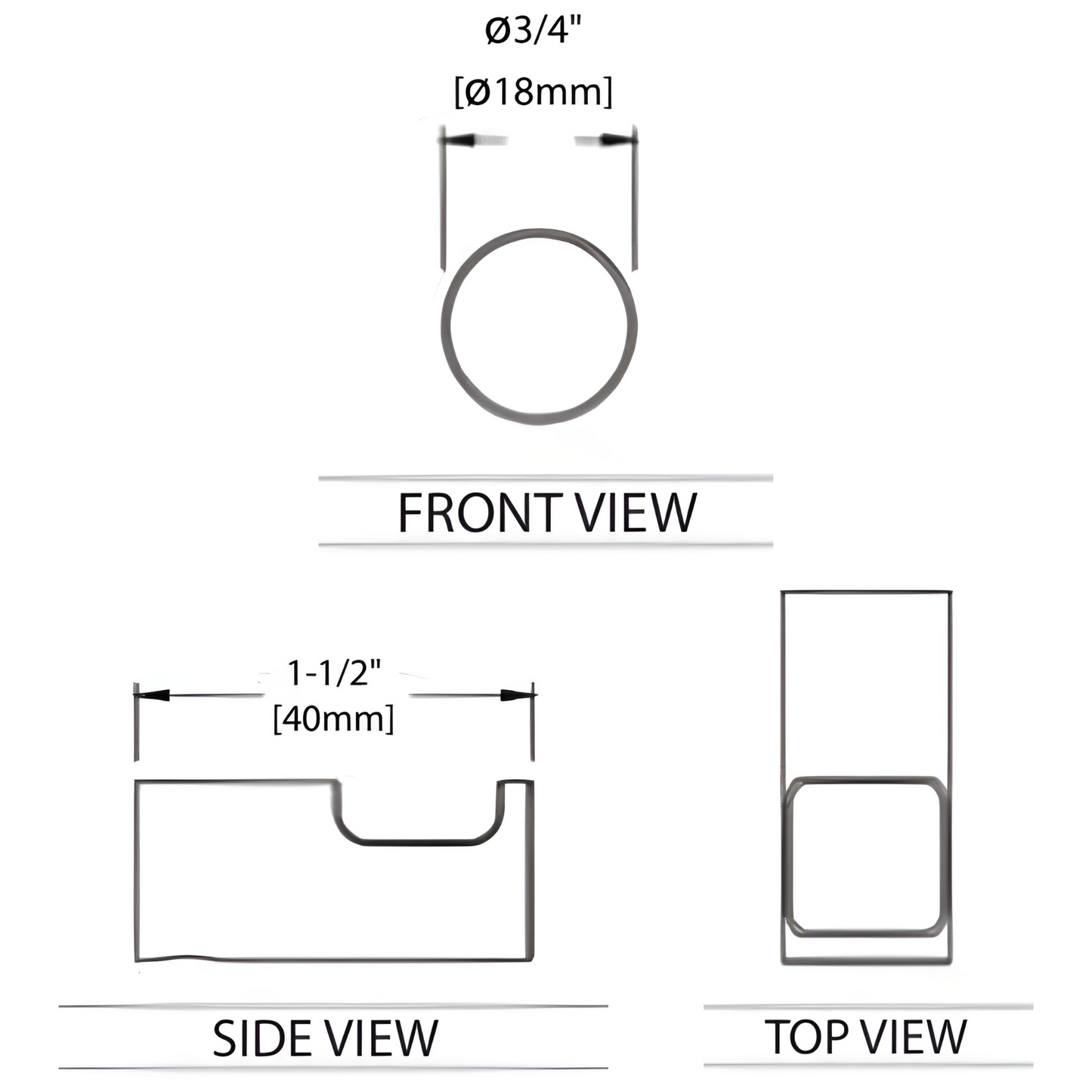 Blossom 500 Series 1" x 1" Brushed Nickel Brass Robe Hook