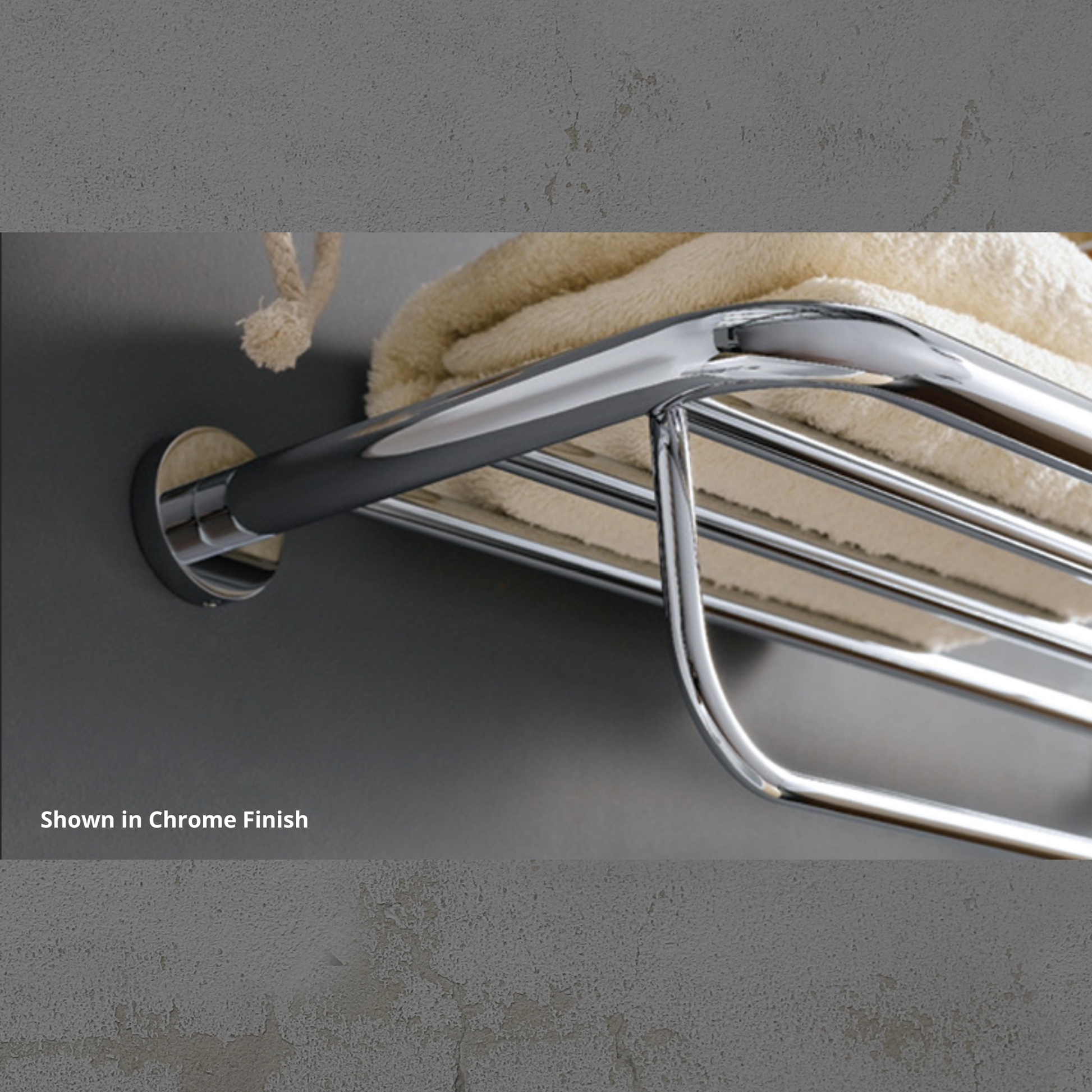 Blossom 500 Series 26" x 5" Chrome Brass Towel Rack