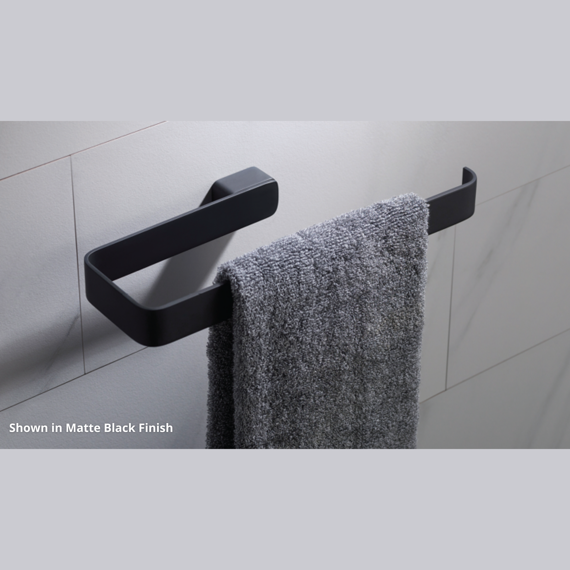 Blossom 600 Series 10" x 1" Matte Black Brass Towel Bar