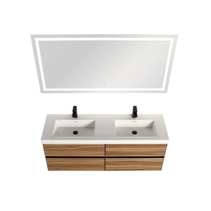 Blossom Annecy 48" Maple Strip Double Sink Vanity Base