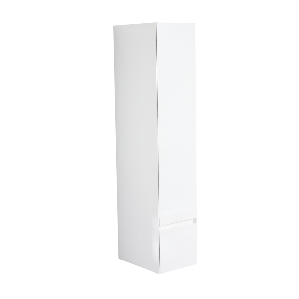 Blossom Assisi 12" x 17" Glossy White (Left) Side Cabinet