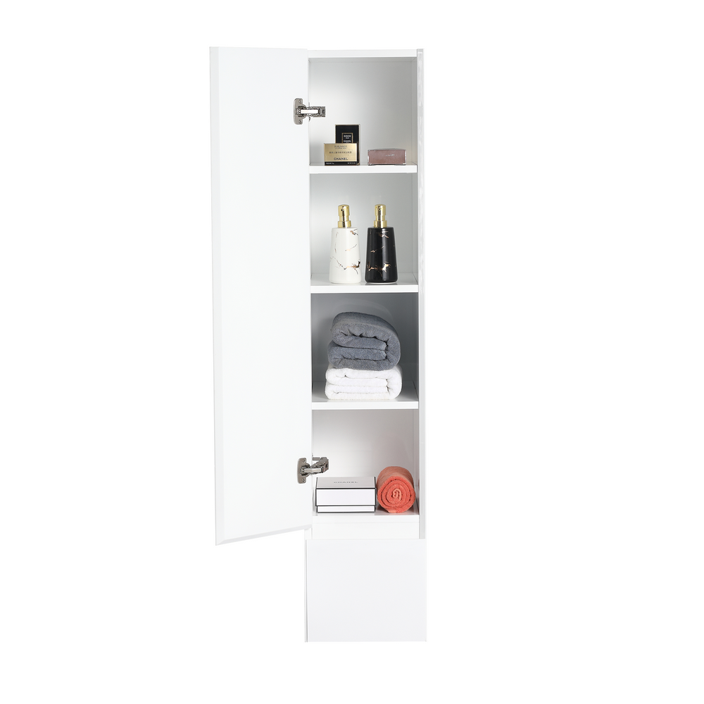 Blossom Assisi 12" x 17" Glossy White (Right) Side Cabinet