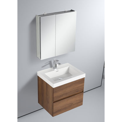 Blossom Assisi 24" Brown Walnut Single Sink Vanity Base