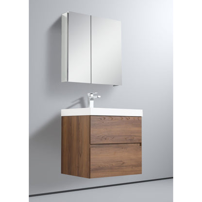 Blossom Assisi 24" Brown Walnut Single Sink Vanity Base