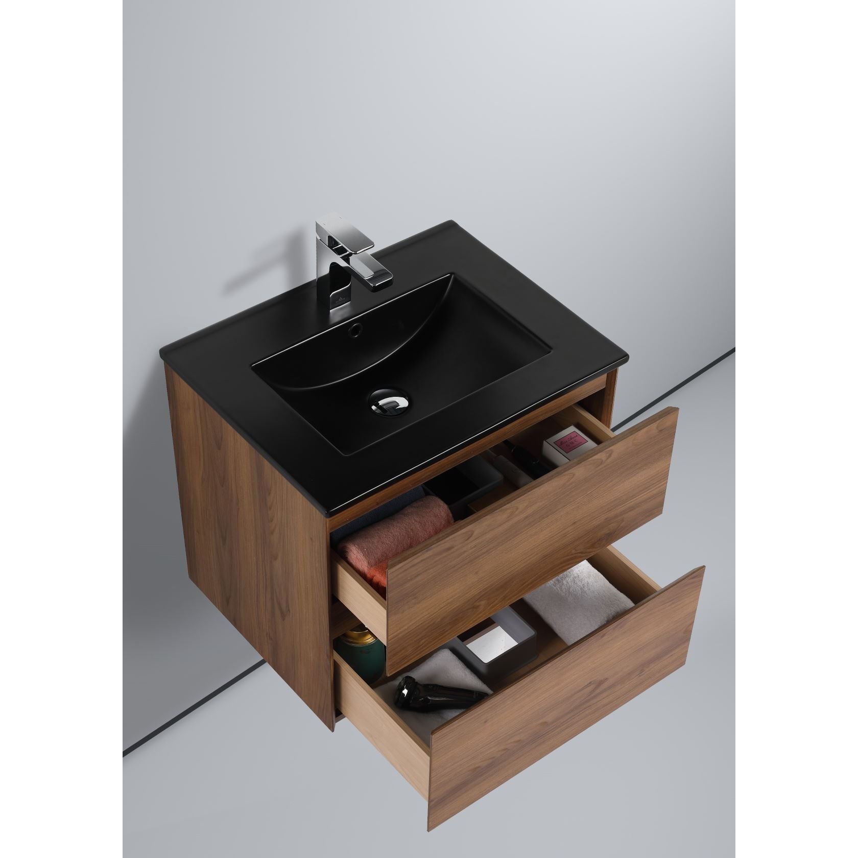 Blossom Assisi 24" Brown Walnut Single Sink Vanity Base