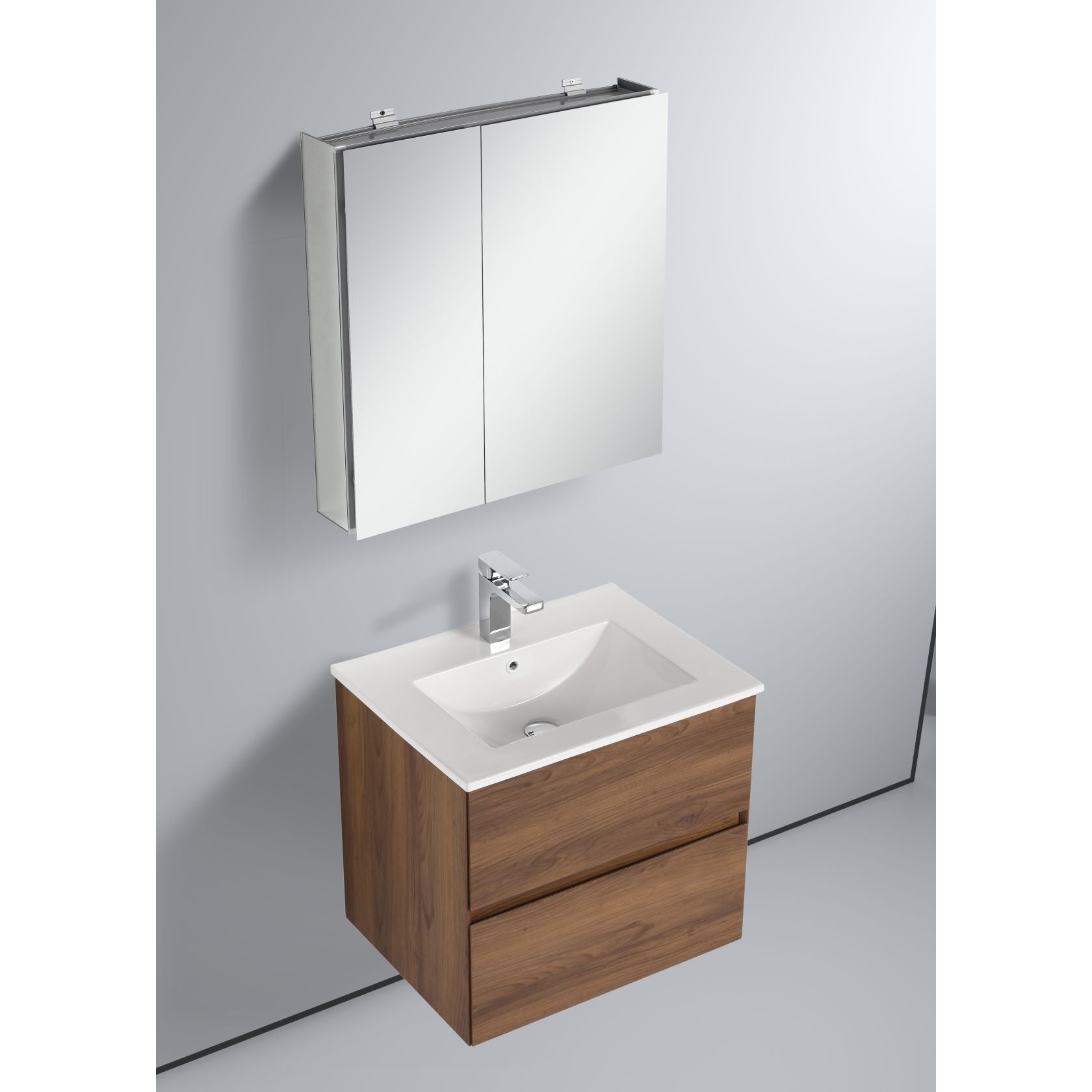 Blossom Assisi 24" Brown Walnut Single Sink Vanity Base