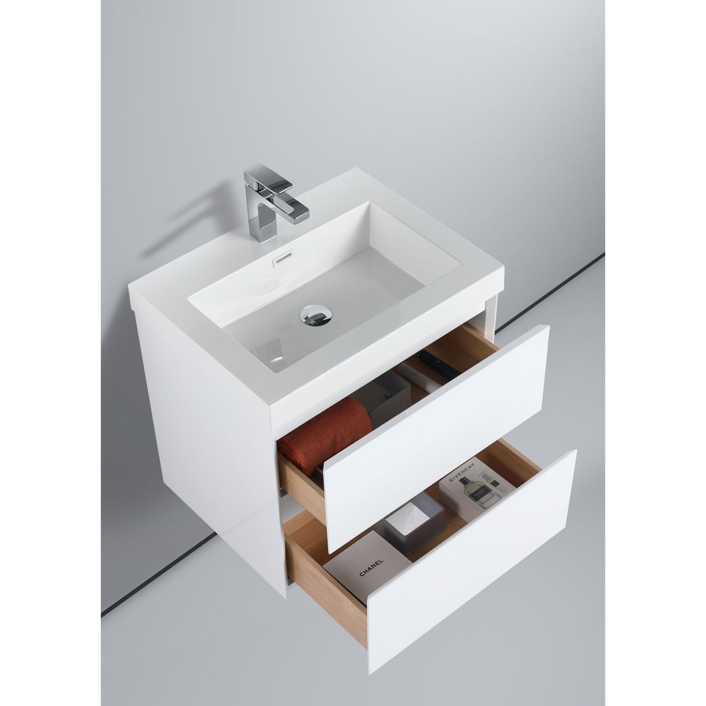 Blossom Assisi 24" Glossy White Single Sink Vanity Base