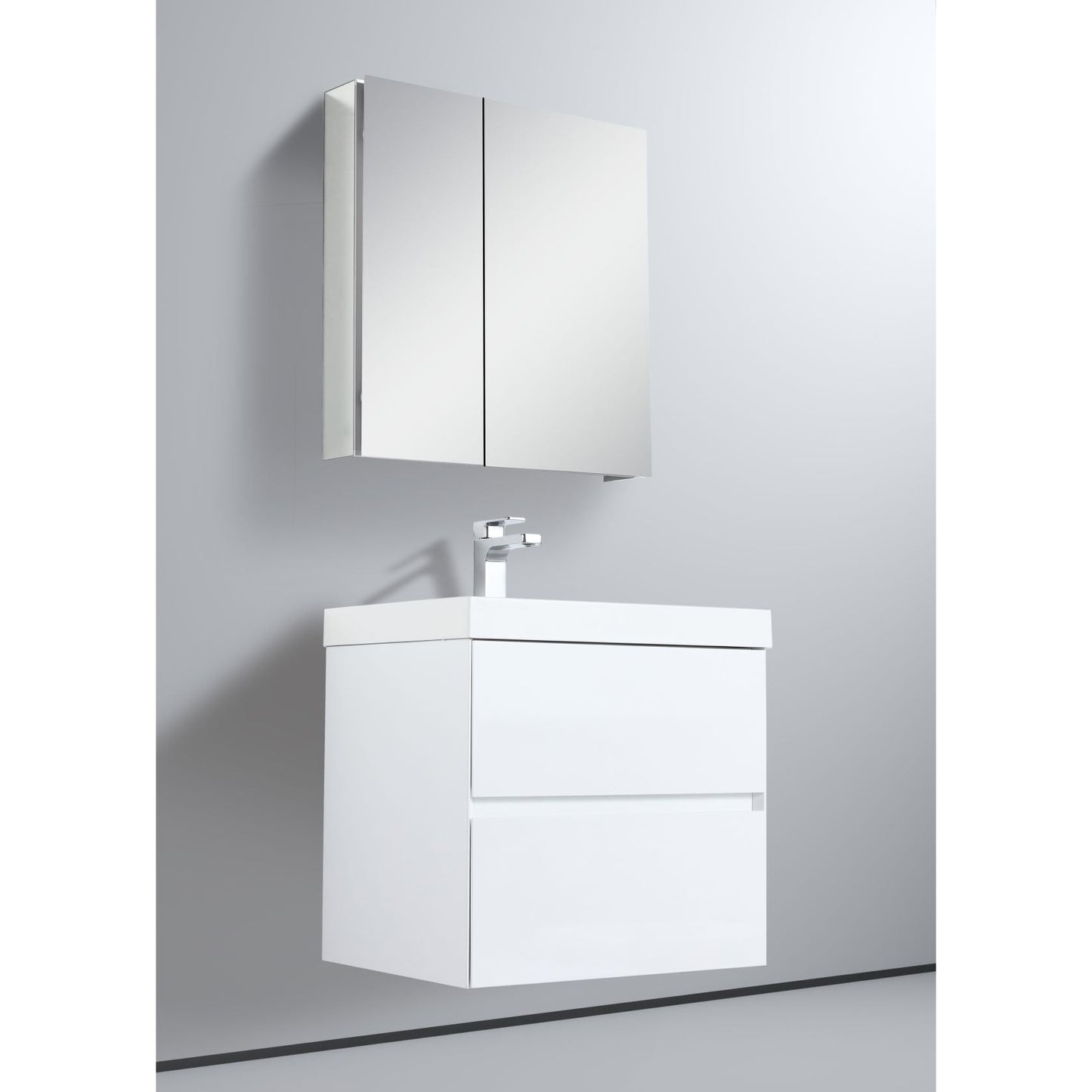 Blossom Assisi 24" Glossy White Single Sink Vanity Base