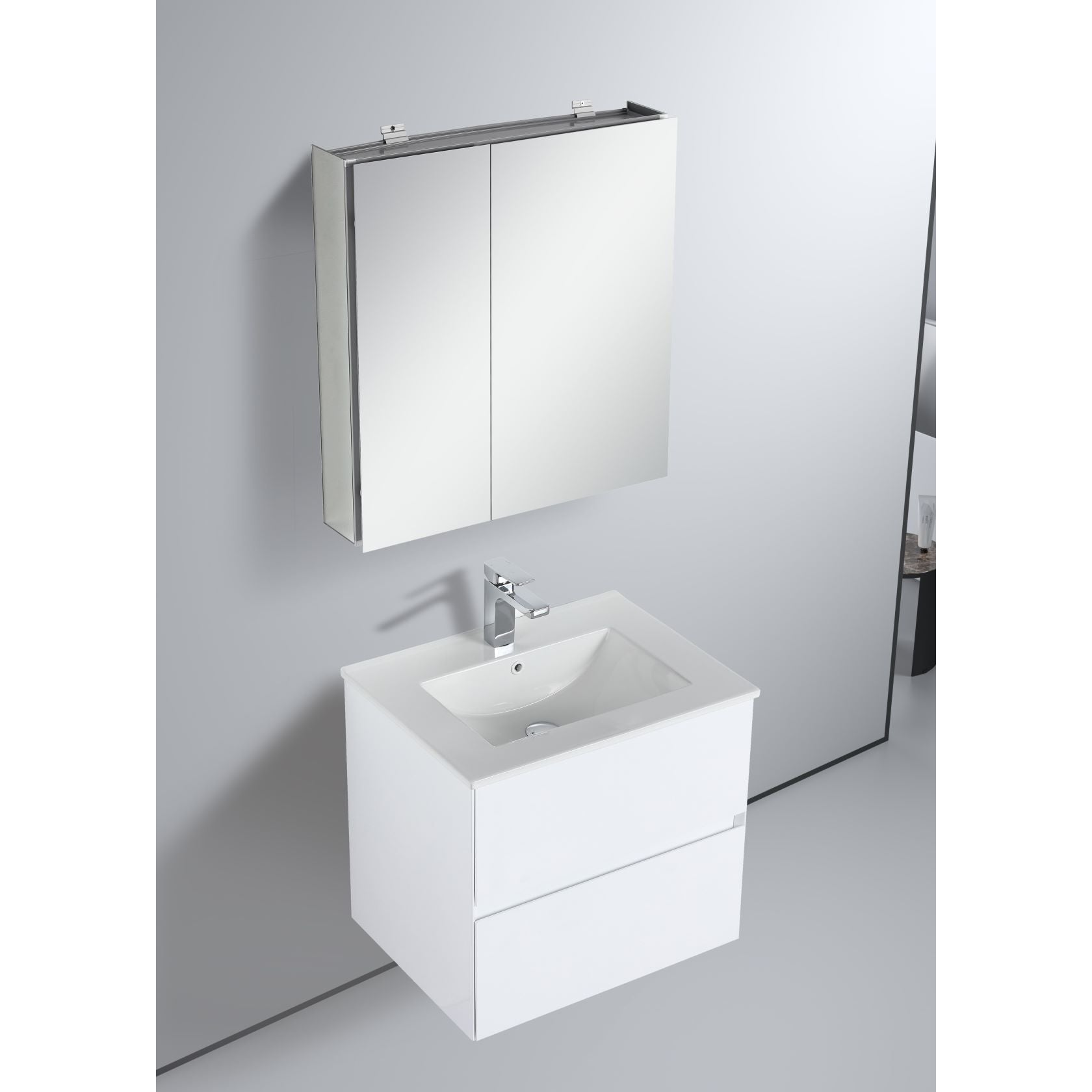 Blossom Assisi 24" Glossy White Single Sink Vanity Base