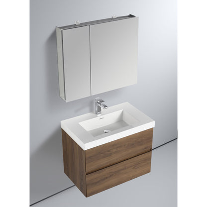 Blossom Assisi 30" Brown Walnut Single Sink Vanity Base