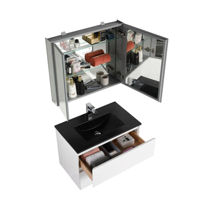 Blossom Assisi 30" Glossy White Single Sink Vanity Base