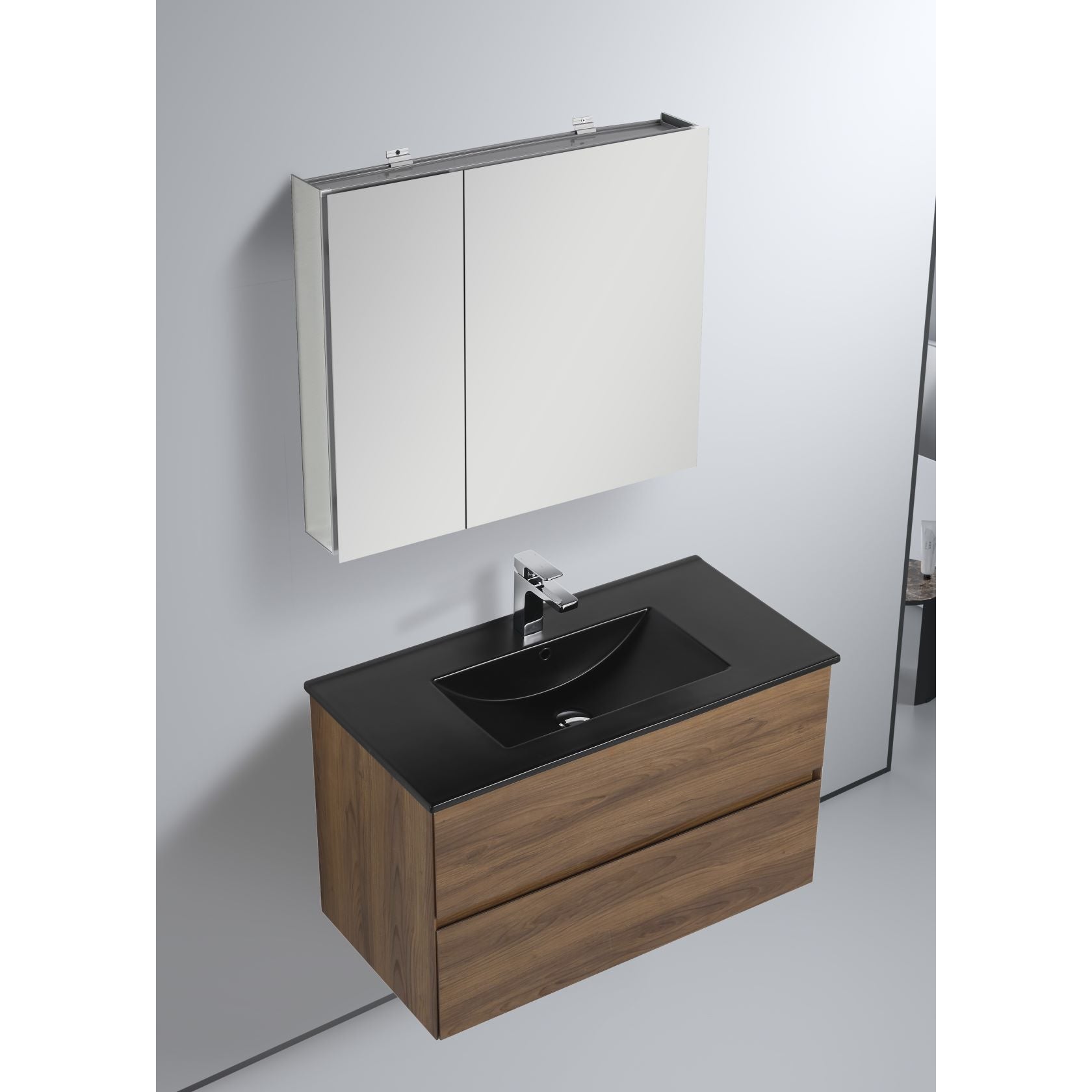 Blossom Assisi 36" Brown Walnut Single Sink Vanity Base