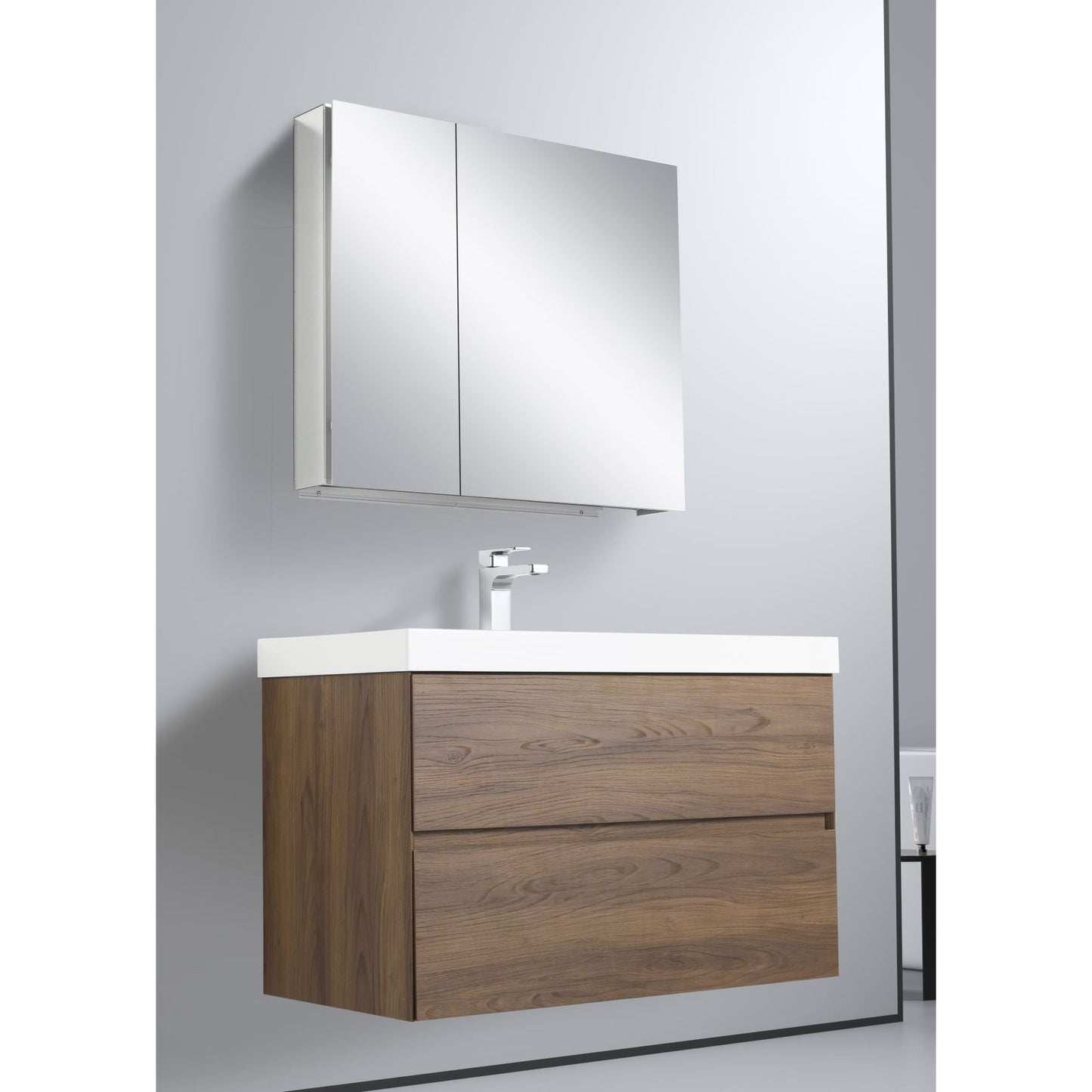 Blossom Assisi 36" Brown Walnut Single Sink Vanity Base