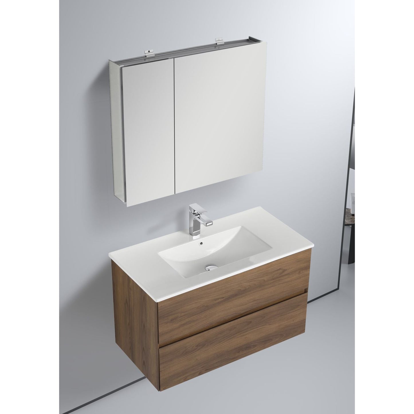 Blossom Assisi 36" Brown Walnut Single Sink Vanity Base