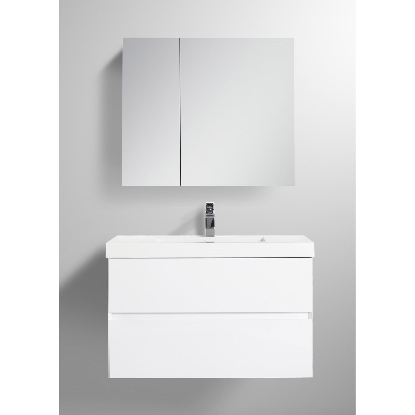 Blossom Assisi 36" Glossy White Single Sink Vanity Base