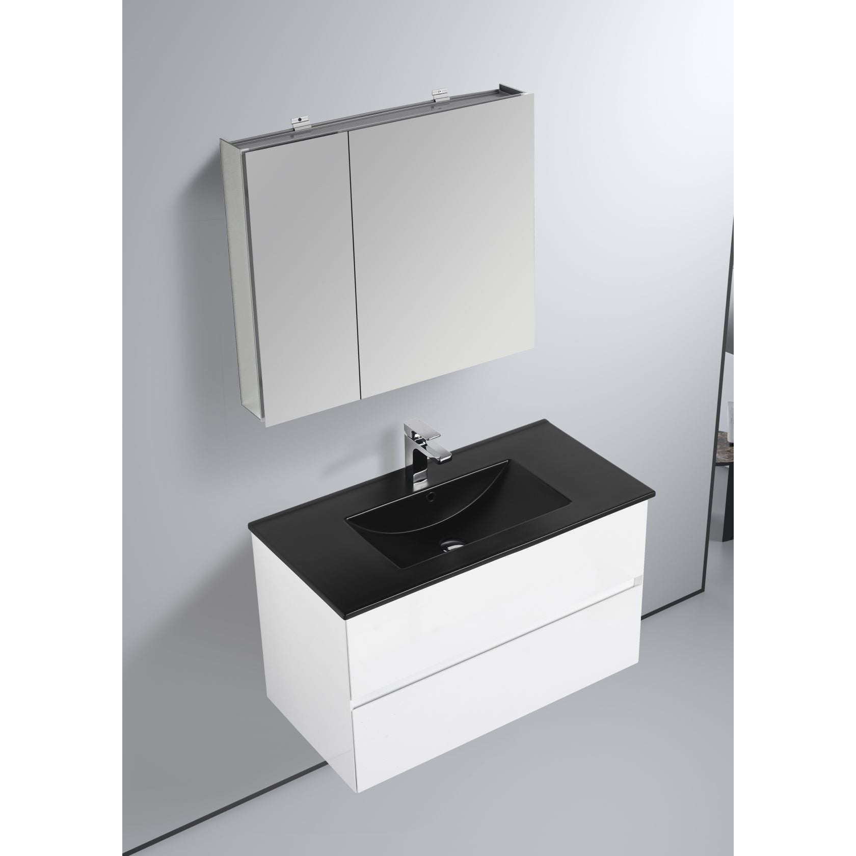 Blossom Assisi 36" Glossy White Single Sink Vanity Base