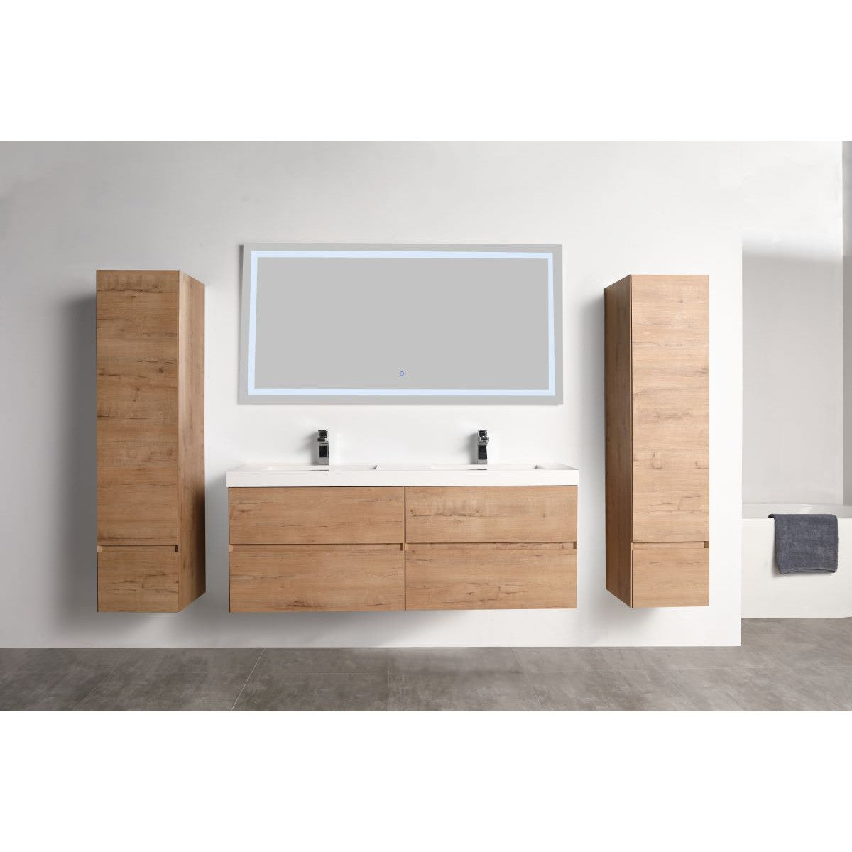 Blossom Assisi 48" Classic Oak Double Sink Vanity Base