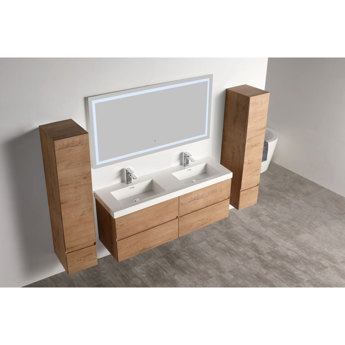 Blossom Assisi 48" Classic Oak Double Sink Vanity Base