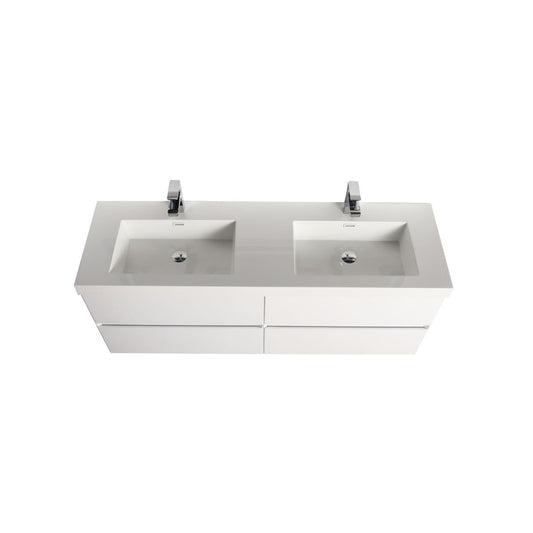 Blossom Assisi 48" Glossy White Double Sink Vanity Base