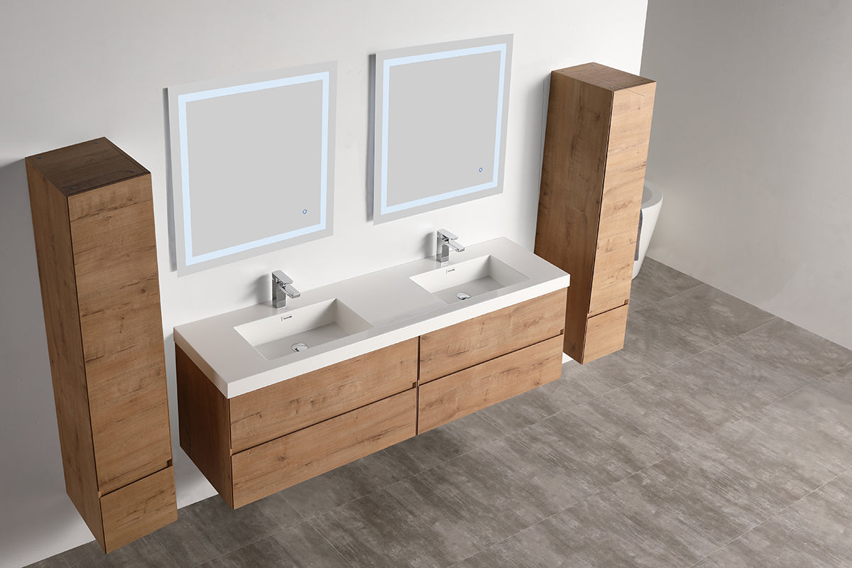 Blossom Assisi 72" Classic Oak Double Sink Vanity Base