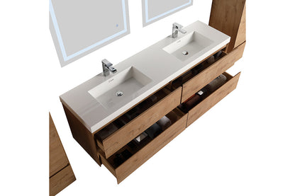 Blossom Assisi 72" Classic Oak Double Sink Vanity Base