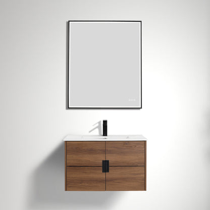 Blossom Bahamas 30" Brown Walnut Vanity with Ceramic Sink