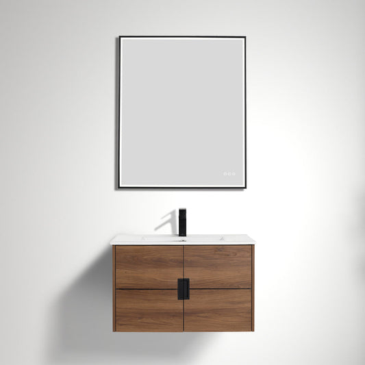 Blossom Bahamas 30" Brown Walnut Vanity with Ceramic Sink