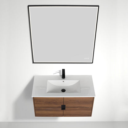Blossom Bahamas 36" Brown Walnut Vanity with Ceramic Sink